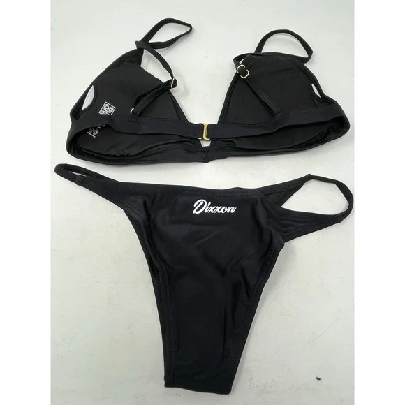 Dixxon Premium Swimwear Womens M Black Tanning Suit Bikini - Picture 2 of 6
